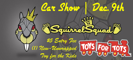 toy drive hosted by The Squirrel Squad Car Club